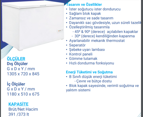 ŞENOCAK D413 DF DUAL DERİN DONDURUCU
