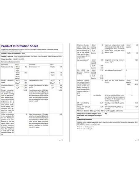 HWD120-B14979-S 12 kg Yıkama 8 kg Kurutma 1400 Devir Kurutmalı Çamaşır Makinesi