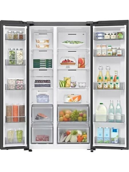 SAMSUNG RS70F65QEFTR 655 Lt Mat Sİyah Gardırop Tipi Buzdolabı