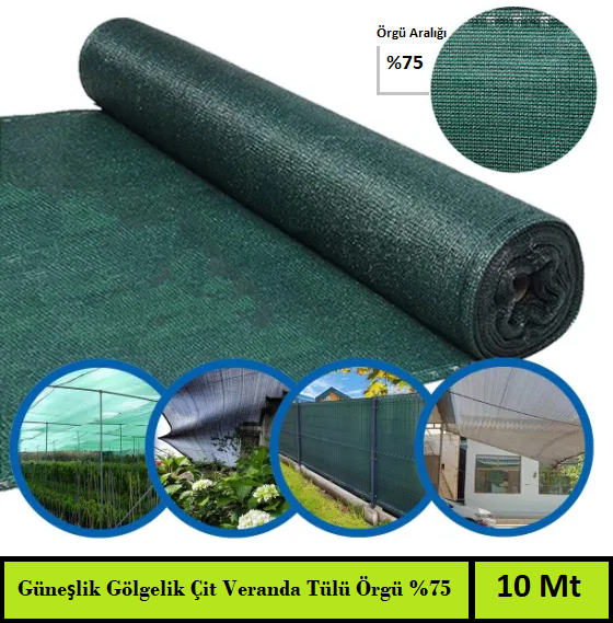 Venoa Bahçe Çit Fileli Örtü Güneş Koruyucu Gölgelik 100x1000 Cm