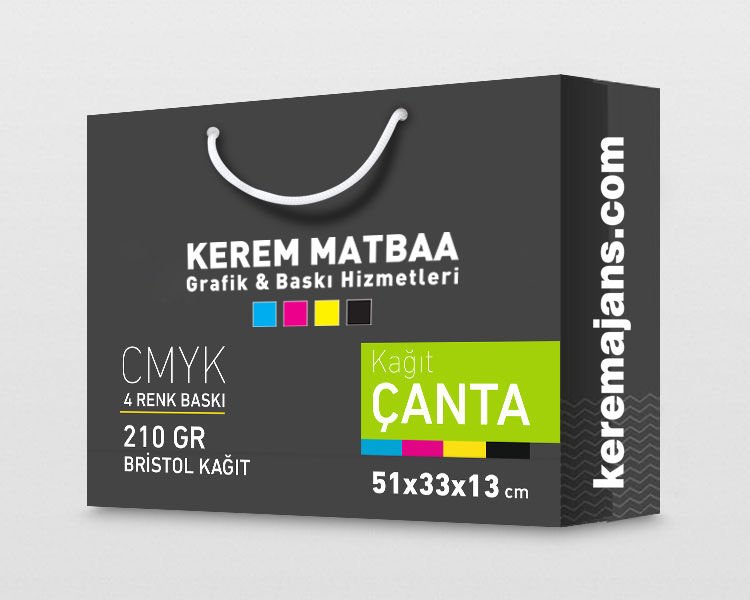 Karton Çanta 51 x 33 x 13 cm Parlak Selefonlu