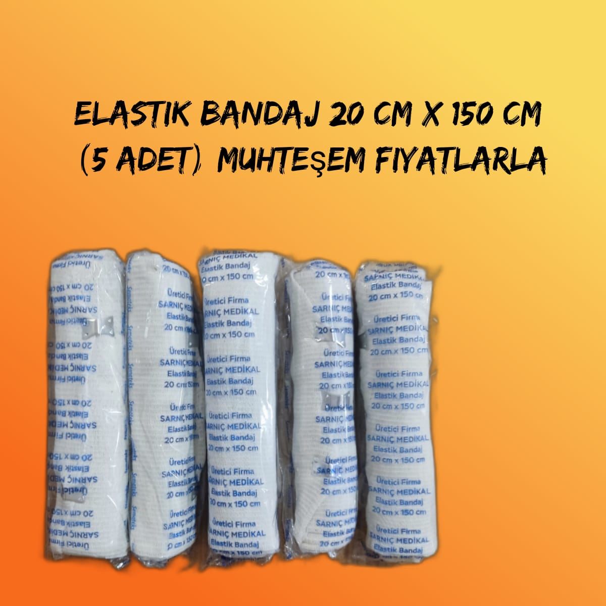 Elastik Bandaj 20 Cm x 150 Cm 5 Adet