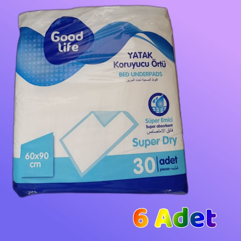 GoodLife Yatak Koruyucu serme bez 60x90 -180 Adet 6 Paket