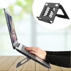 Ayarlanabilir Metal Dizüstü Destek Tabanı Katlanabilir Taşınabilir Laptop Sehpası Standı (4513)