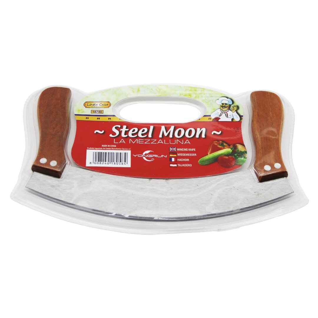 STEEL MOON ÇİFT AHŞAP SAPLI ZIRH BIÇAK KESİCİ - DOĞRAYICI (4513)