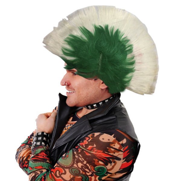 Mohican Mohawk Punk Peruk - 70 li 80 li Yıllar Peruk Model 10 (4513)