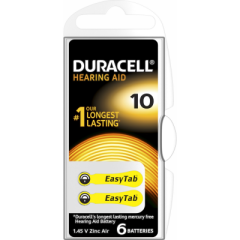 DURACELL 10 İŞİTME CİHAZI KULAK PİLİ 6 PİL 1 KUTU (4513)