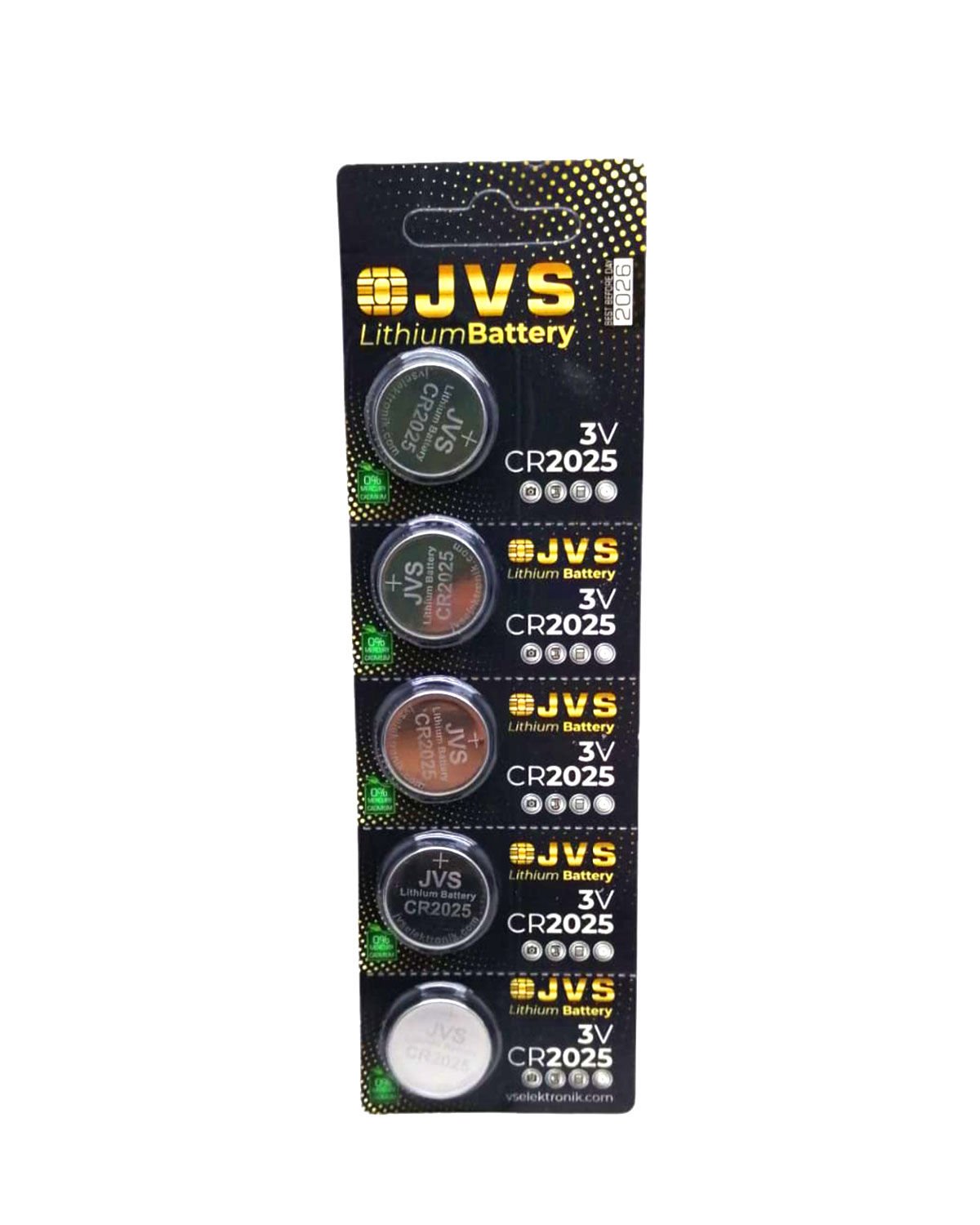 JVS CR2025 3V PARA PİLİ 5Lİ KART (4513)