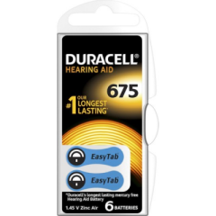 DURACELL 675 İŞİTME CİHAZ KULAK PİLİ 6 PARÇA  1 KUTU (4513)