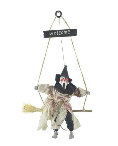 Halloween Sensörlü Sesli Işıklı Welcome İskelet Beyaz (4513)