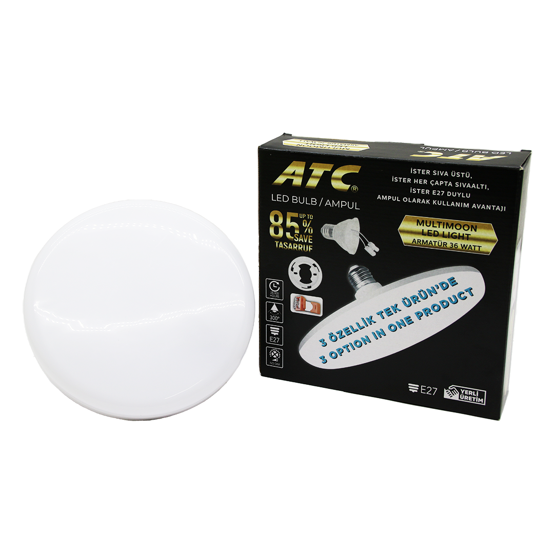 UFO 36W YUVARLAK ARMATÜR UFO LED AMPUL E27 (4513)