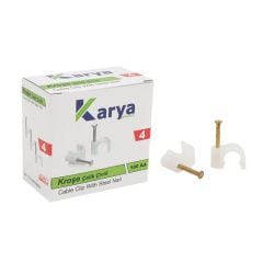 KROŞE 4 NUMARA ÇELİK ÇİVİLİ 8 MM (2*4 ANTİGRON KABLOLAR İÇİN) 100LÜ POŞET KARYA (4513)