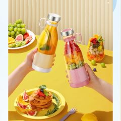 Taşınabilir Blender, Taşınabilir Mini Hızlı Blender 350ml Meyve Sıkacağı Kupası, Kablosuz Şarjlı, Smoothie Milkshake Suyu Bebek Maması için 4 Bıçaklı (4513)