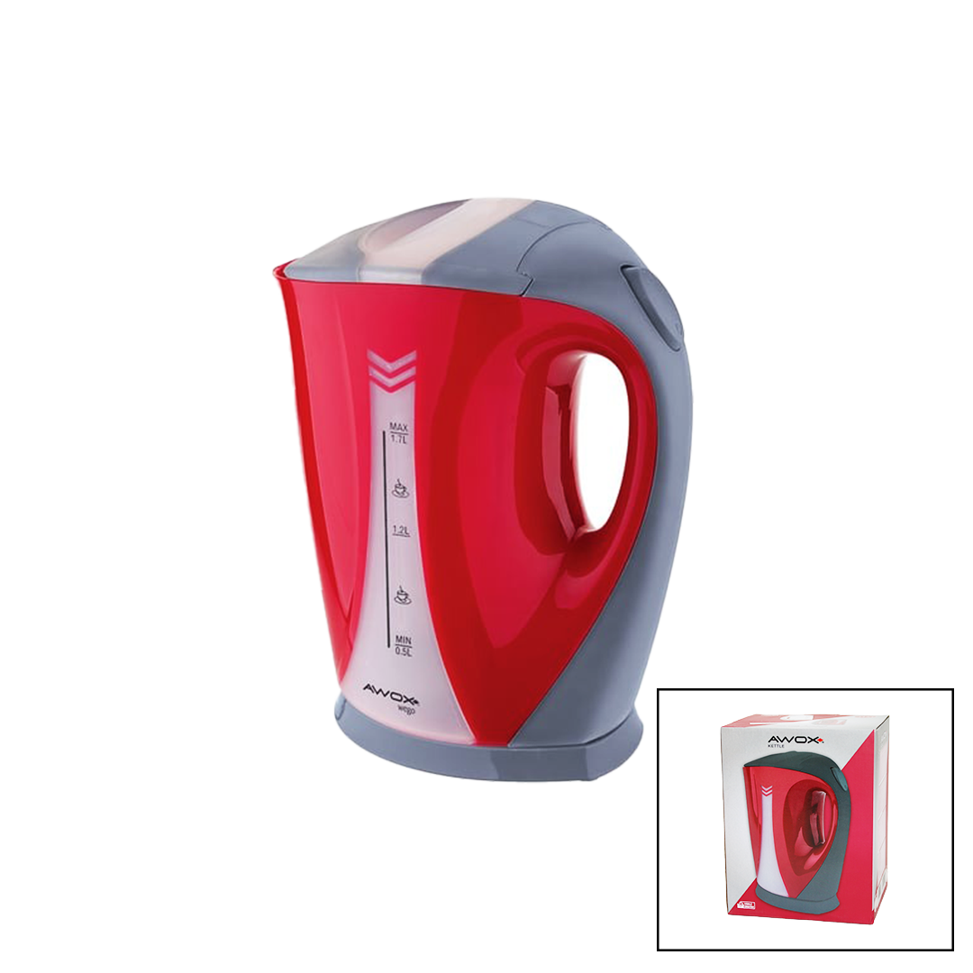 AWOX WEGO PLASTİK KIRMIZI RENK KETTLE SU ISITICI 1.7LT - 2000W (4513)