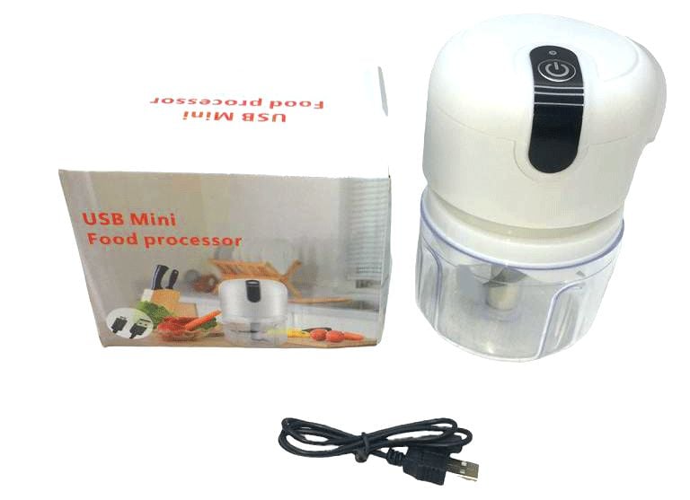 USB MİNİ FOOD PROCESSOR USB ŞARJLI MİNİ 3 BIÇAK BLENDER RONDO DOĞRAYICI 250ML (4513)