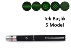 Yeşil Lazer Pointer 500 mW 15 Km Etkili (Tek Başlık 5 Model) (4513)