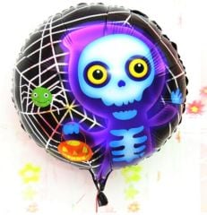 Halloween İskelet Hayalet Folyo Balon 18 inç (4513)