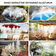 10 Metre Kendin Yap Balkon Veranda Çardak Kamelya Sulama Serinletme ve Nemlendirme Sistemi (4513)