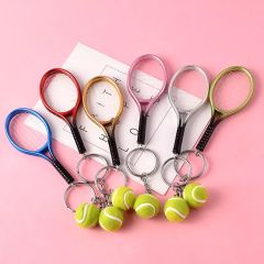 Gerçekçi Tenis Raketi Tasarımlı Şık Anahtarlık Kolye Çanta Süsü Tennis Keychain (4513)