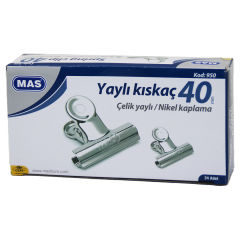 BEYAZ METAL KISKAÇ 40 MM 24 PARÇA  YAYLI CİLT KISKAÇI (4513)