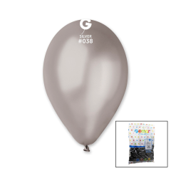 GM-110-38 METALİK - GÜMÜŞ BALON 11'' - 28CM - 100 PARÇA (4513)