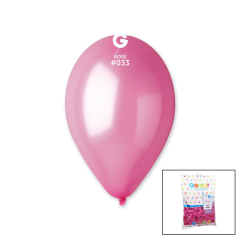 GM-110-33 METALİK - PEMBE BALON 11'' - 28CM - 100 PARÇA (4513)