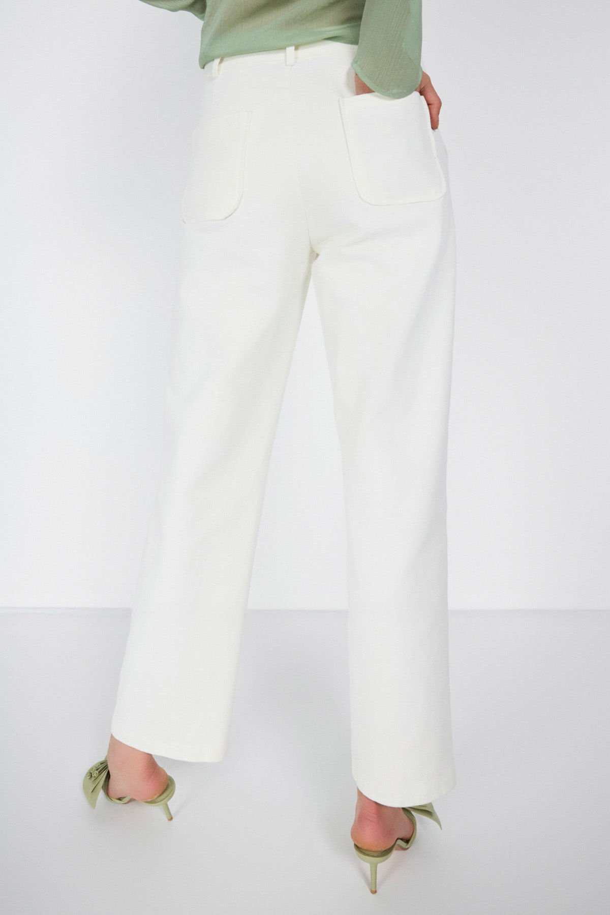 Düğme Detaylı Gabardin Pantolon