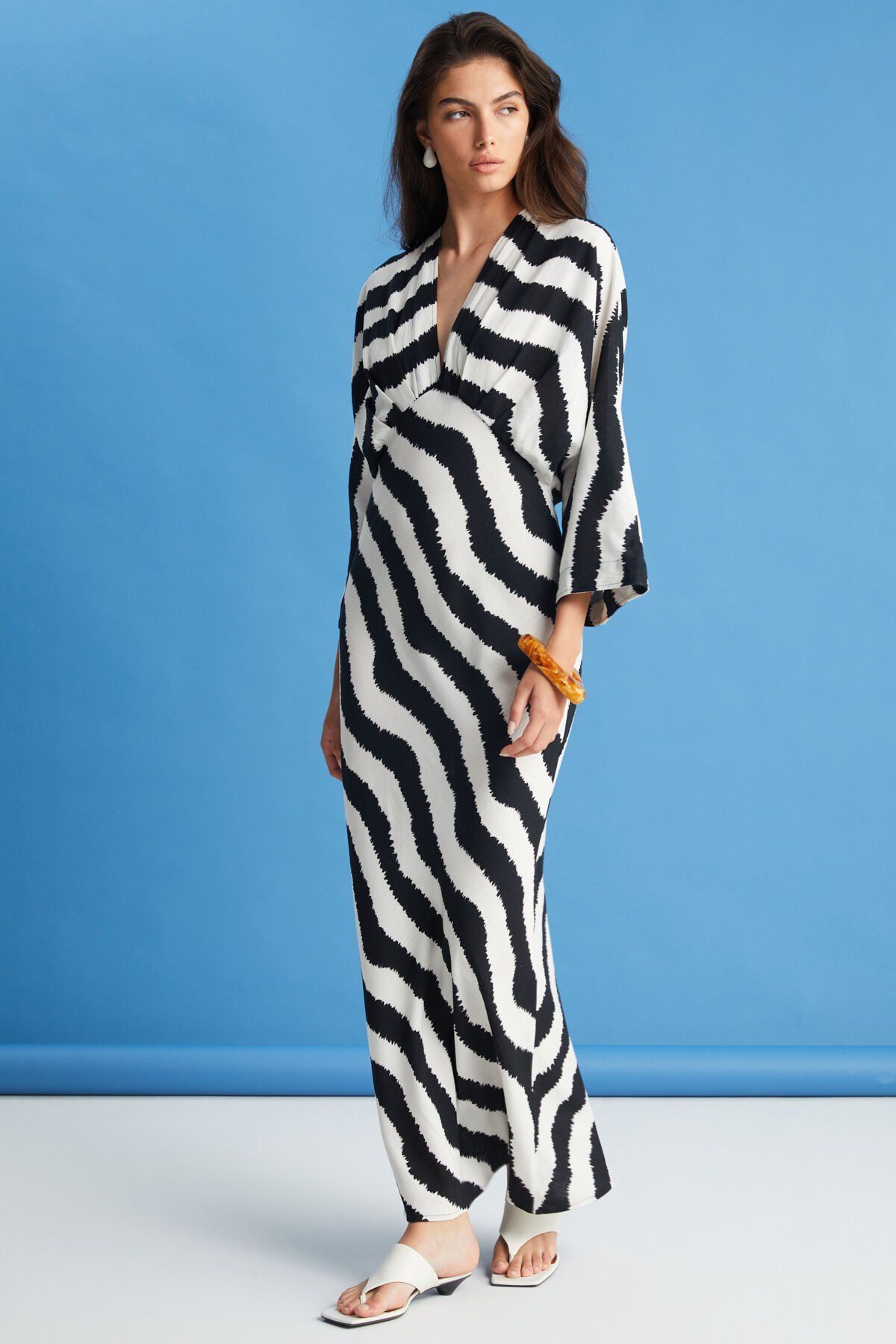 Zebra Desenli Elbise
