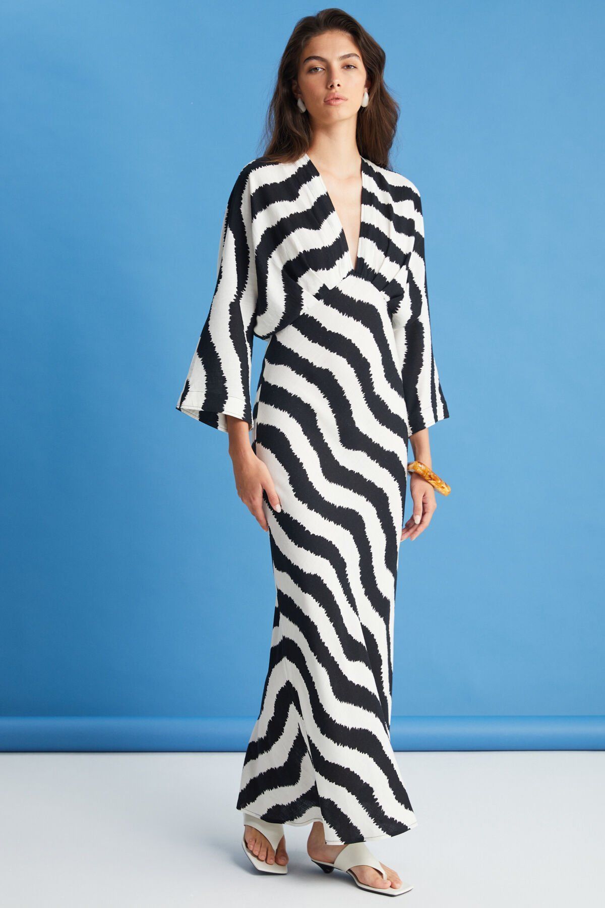 Zebra Desenli Elbise