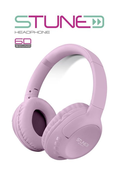 Powerway Stune Kulaküstü Pembe Bluetooth Kulaklık 6D Sound 18 Saat Kullanım Süresi