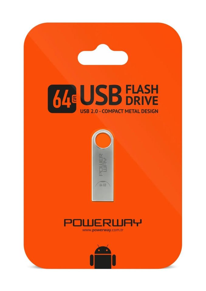 Powerway 64 Gb Metal Flash Bellek Metal Tasarım Usb Bellek The Latest Tecnology Chipset Data Traveler