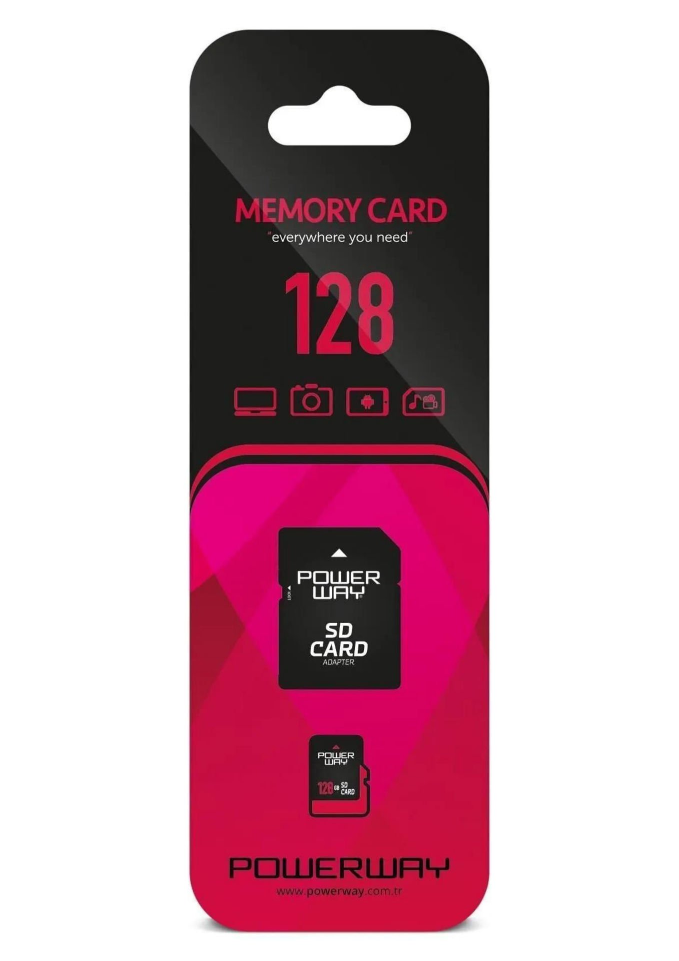 Powerway 128 GB Hafıza Kartı Adaptör Dahil