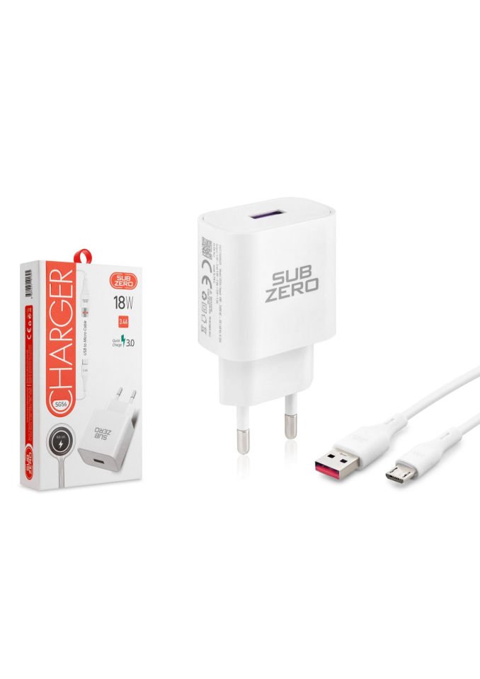 Subzero SG56 18W USB Micro Uyumlu Hızlı Şarj Seti