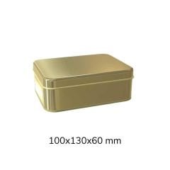 Sarkap 100x130x60 mm Metal Dikdörtgen Kutu GOLD