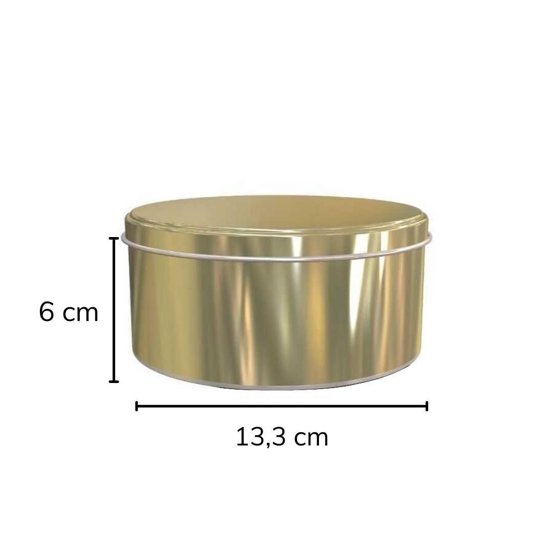 Sarkap 133x60 mm Metal Yuvarlak Kutu GOLD