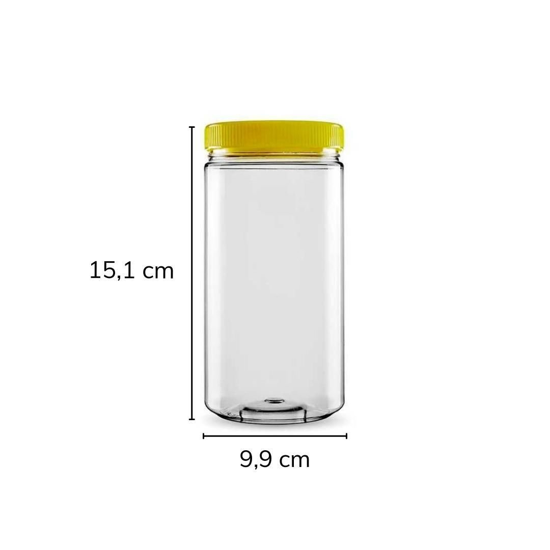Sarkap 1000 ml Silindir Pet Kavanoz Sarı
