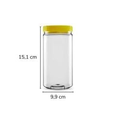 Sarkap 1000 ml Silindir Pet Kavanoz Sarı