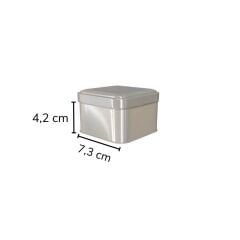 Sarkap 73x42 mm Metal Kare Kutu Silver