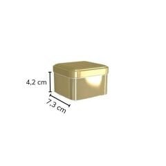 Sarkap 73x42 mm Metal Kare Kutu Gold