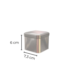 Sarkap 73x60 mm Metal Kare Kutu