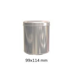 Sarkap 99x114 mm Metal Yuvarlak Kutu Silver