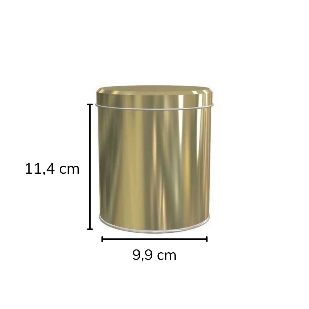 Sarkap 99x114 mm Metal Yuvarlak Kutu GOLD