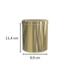 Sarkap 99x114 mm Metal Yuvarlak Kutu Gold