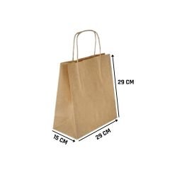 Sarkap Burgu Saplı Kraft Çanta 29x15x29
