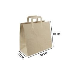Sarkap Düz Sap Kraft Çanta 32x17x32