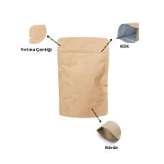 Sarkap Kraft Alüminyum Kilitli Doypack 8,5x14,5