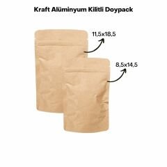 Sarkap Kraft Alüminyum Kilitli Doypack 8,5x14,5