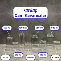 Sarkap 1000 ml Kapaksız Cam Kavanoz Shrinksiz