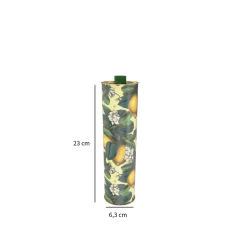 Sarkap Dekoratif 750 ml (0,75 L) Kapaklı Silindir Boş Zeytinyağı Tenekesi Limon