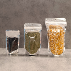 Sarkap Metalize Pencereli Kilitli Doypack 8,5x14,5cm